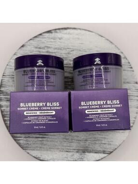 Lot of 2 Ulta Beauty BLUEBERRY BLISS Sorbet Creme Moisturizer 1.6oz x 2 BNIB